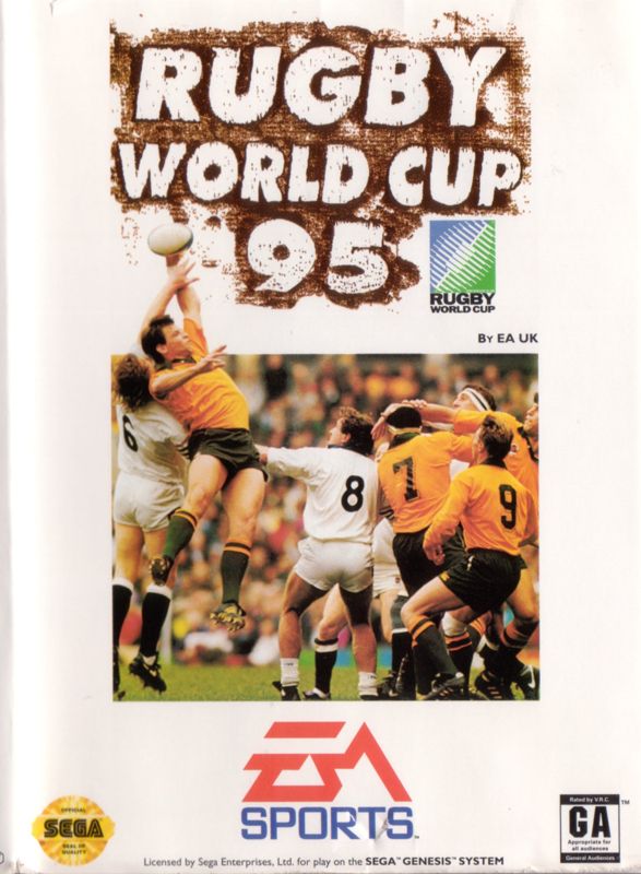 Rugby World Cup 95 box art for Sega Genesis